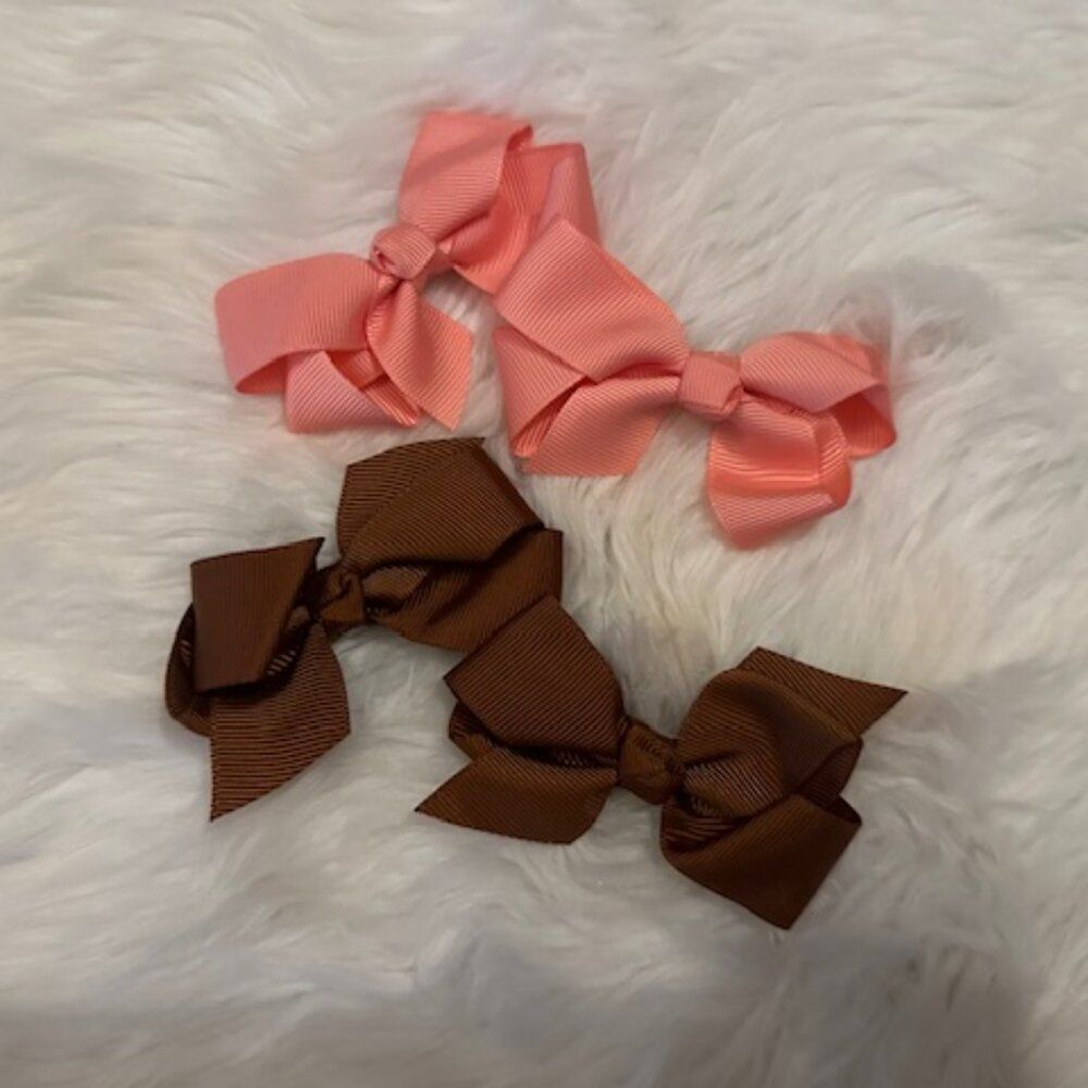 Bundle (4) of 3" Boutique Bows 3B8017 Handmade NWT Boutique